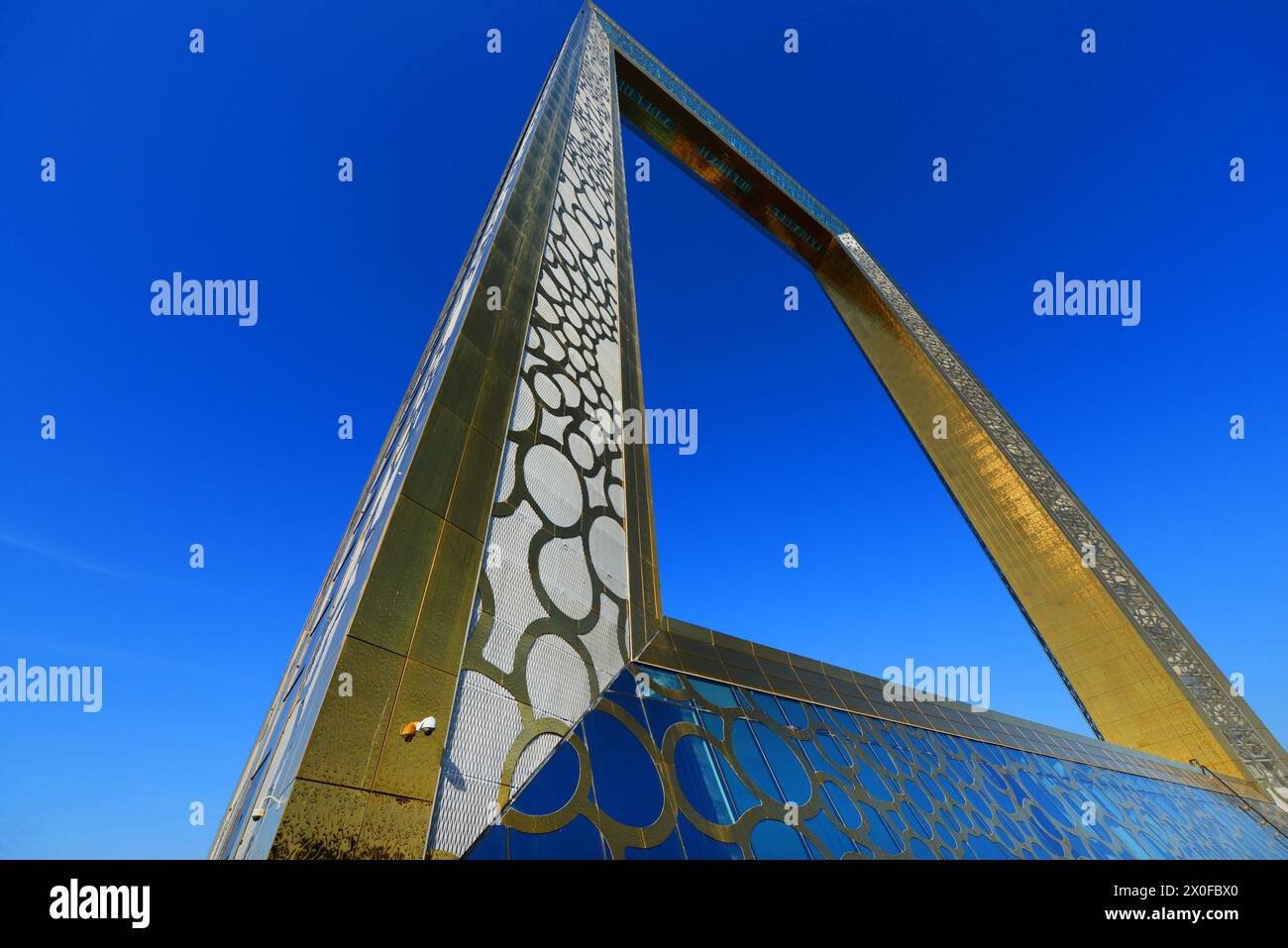 Das ikonische Dubai Frame Gebäude in Dubai, VAE. Stockfoto