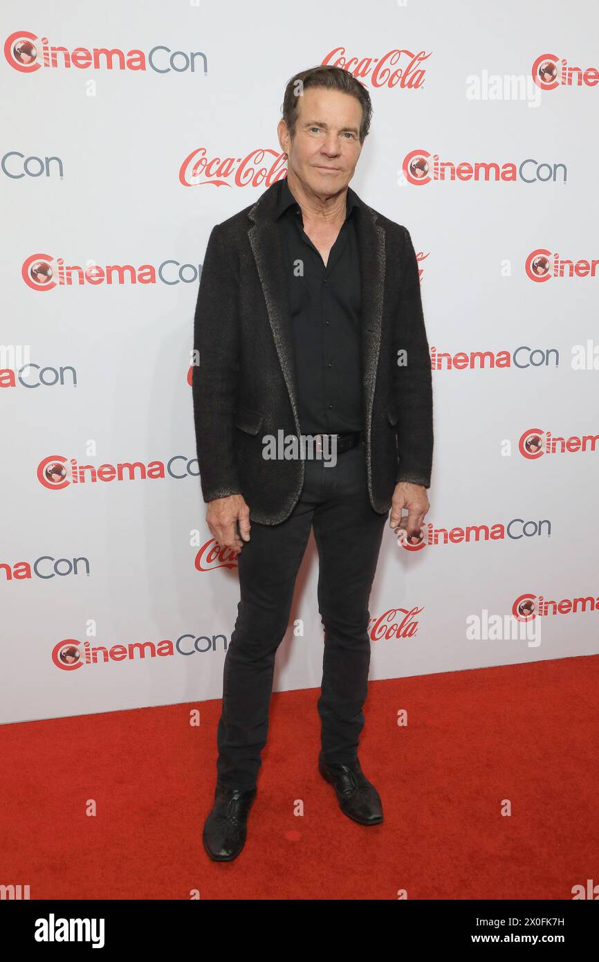 April 2024, Las Vegas, Nevada, USA: LAS VEGAS, NV - 11. APRIL 2024: Dennis Quaid bei der CinemaCon Big Screen Achievement Awards im Omnia Nachtclub im Caesars Palace während der CinemaCon. (Kreditbild: © Nina Prommer/ZUMA Press Wire) NUR REDAKTIONELLE VERWENDUNG! Nicht für kommerzielle ZWECKE! Stockfoto