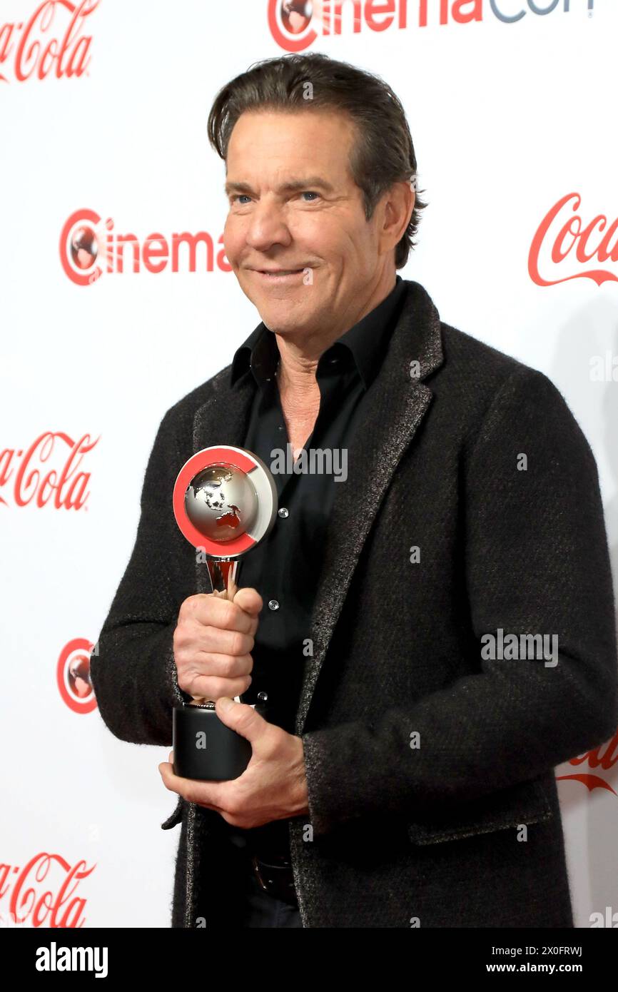 April 11, 2024, Las Vegas, CA, USA: LOS ANGELES - 11. APR: Dennis Quaid bei den CinemaCon Awards 2024 im Caesar's Palace am 11. April 2024 in Las Vegas, CA (Credit Image: © Kay Blake/ZUMA Press Wire) NUR ZUR REDAKTIONELLEN VERWENDUNG! Nicht für kommerzielle ZWECKE! Stockfoto