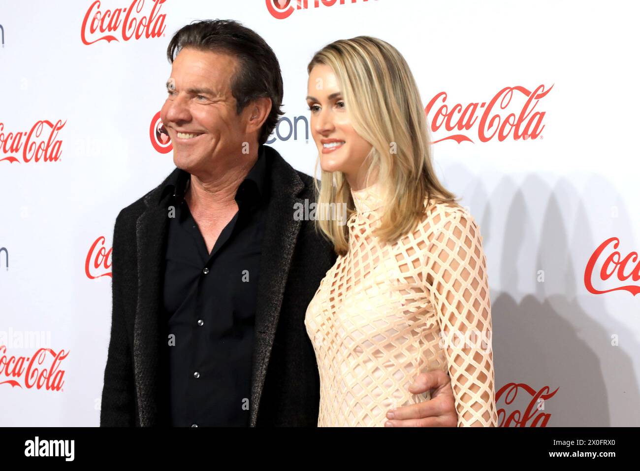 April 11, 2024, Las Vegas, CA, USA: LOS ANGELES - 11. APR: Dennis Quaid, Laura Quaid bei den CinemaCon Awards 2024 im Caesar's Palace am 11. April 2024 in Las Vegas, CA (Credit Image: © Kay Blake/ZUMA Press Wire) NUR ZUR REDAKTIONELLEN VERWENDUNG! Nicht für kommerzielle ZWECKE! Stockfoto