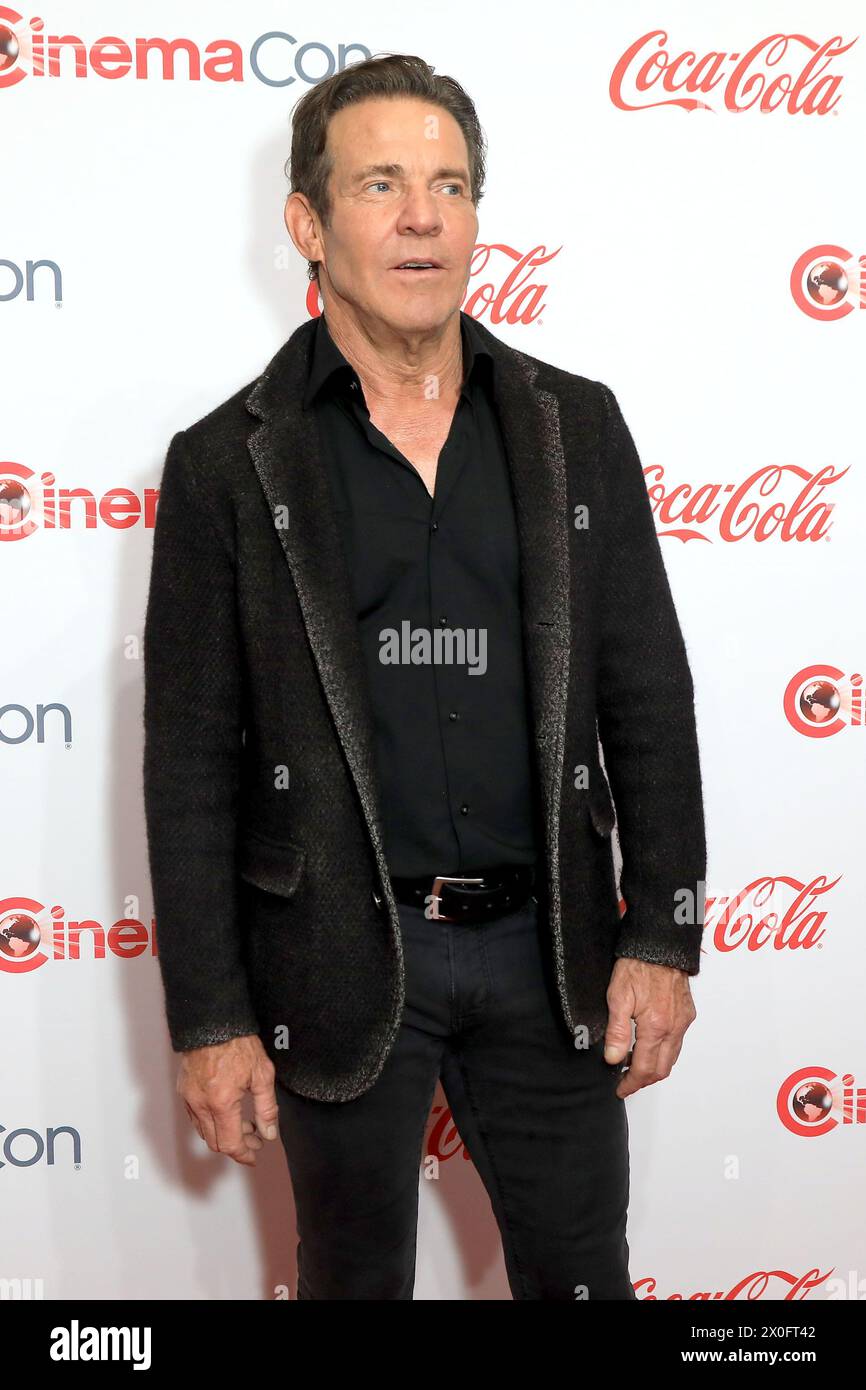 April 11, 2024, Las Vegas, CA, USA: LOS ANGELES - 11. APR: Dennis Quaid bei den CinemaCon Awards 2024 im Caesar's Palace am 11. April 2024 in Las Vegas, CA (Credit Image: © Kay Blake/ZUMA Press Wire) NUR ZUR REDAKTIONELLEN VERWENDUNG! Nicht für kommerzielle ZWECKE! Stockfoto