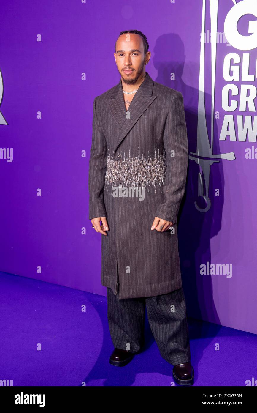 NEW YORK, NEW YORK – 11. APRIL: Lewis Hamilton nimmt am 11. April 2024 an den GQ Creativity Awards 2024 der WSA Teil. (Foto: Ron Adar / SOPA Images/SIPA USA) Stockfoto