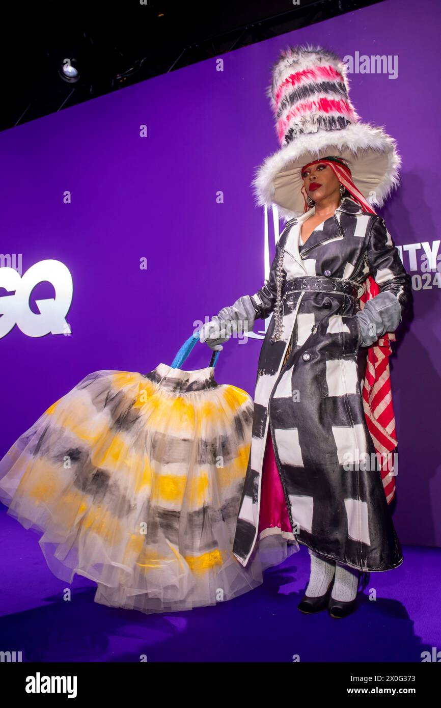 NEW YORK, NEW YORK – 11. APRIL: Erykah Badu nimmt am 11. April 2024 an den GQ Creativity Awards 2024 in New York City Teil. (Foto: Ron Adar / SOPA Images/SIPA USA) Stockfoto