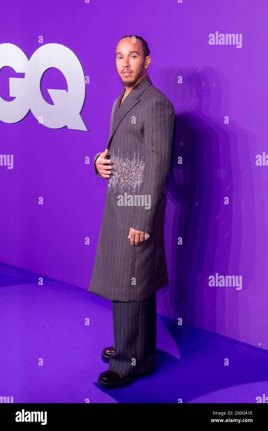 NEW YORK, NEW YORK – 11. APRIL: Lewis Hamilton nimmt am 11. April 2024 an den GQ Creativity Awards 2024 der WSA Teil. (Foto: Ron Adar / SOPA Images/SIPA USA) Stockfoto