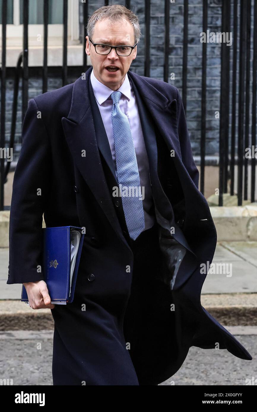 Michael Tomlinson, KC, Abgeordneter der Konservativen Partei, Staatsminister für illegale Migration der Vereinigten ‌Kingdom, Downing Street, London Stockfoto