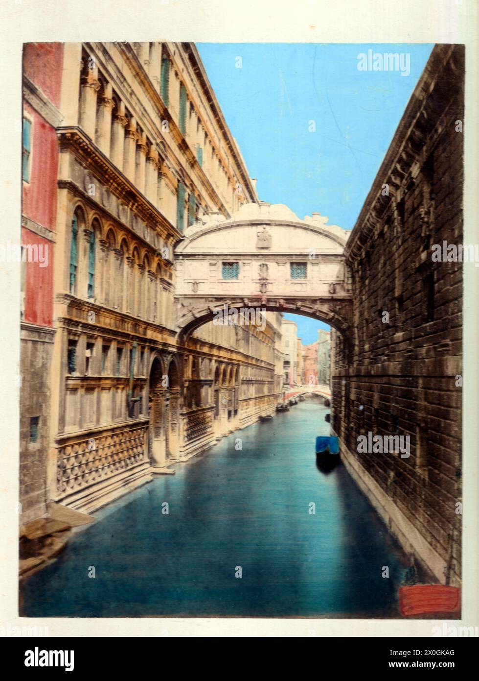 Seufzerbrücke, Venedig, Italien - farbiges Foto Stockfoto