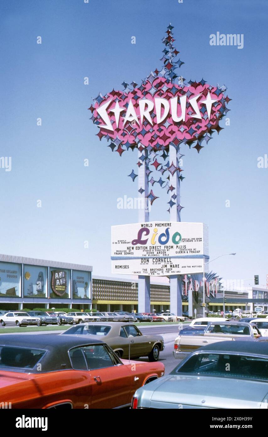 Das Stardust Casino auf dem Strip in Las Vegas [automatisierte Übersetzung] Stockfoto