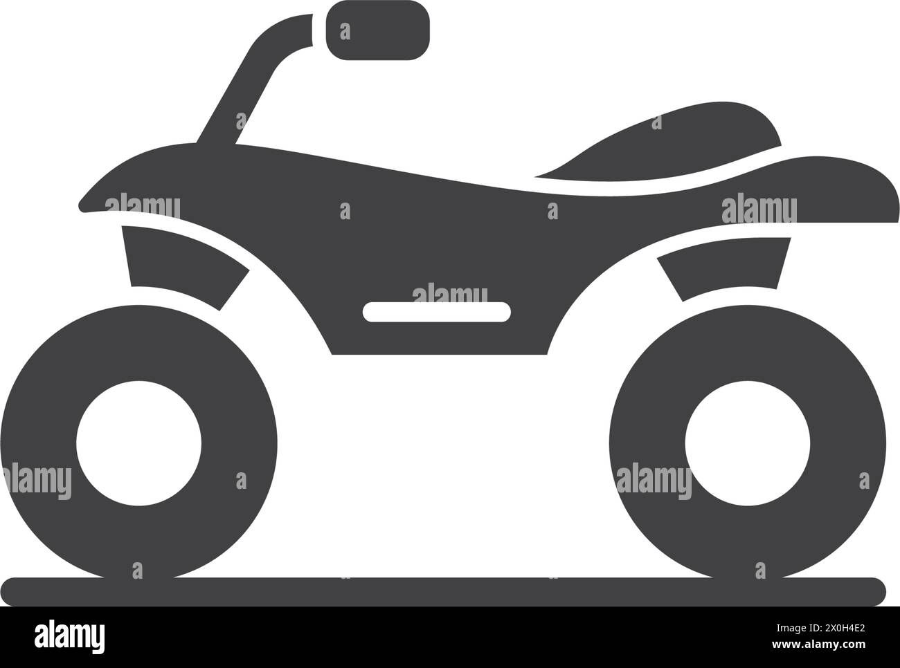 ATV-Symbol im flachen Stil. Quad-Bike-Vektor-Illustration auf isoliertem Hintergrund. Verkehrsschild Geschäftskonzept. Stock Vektor