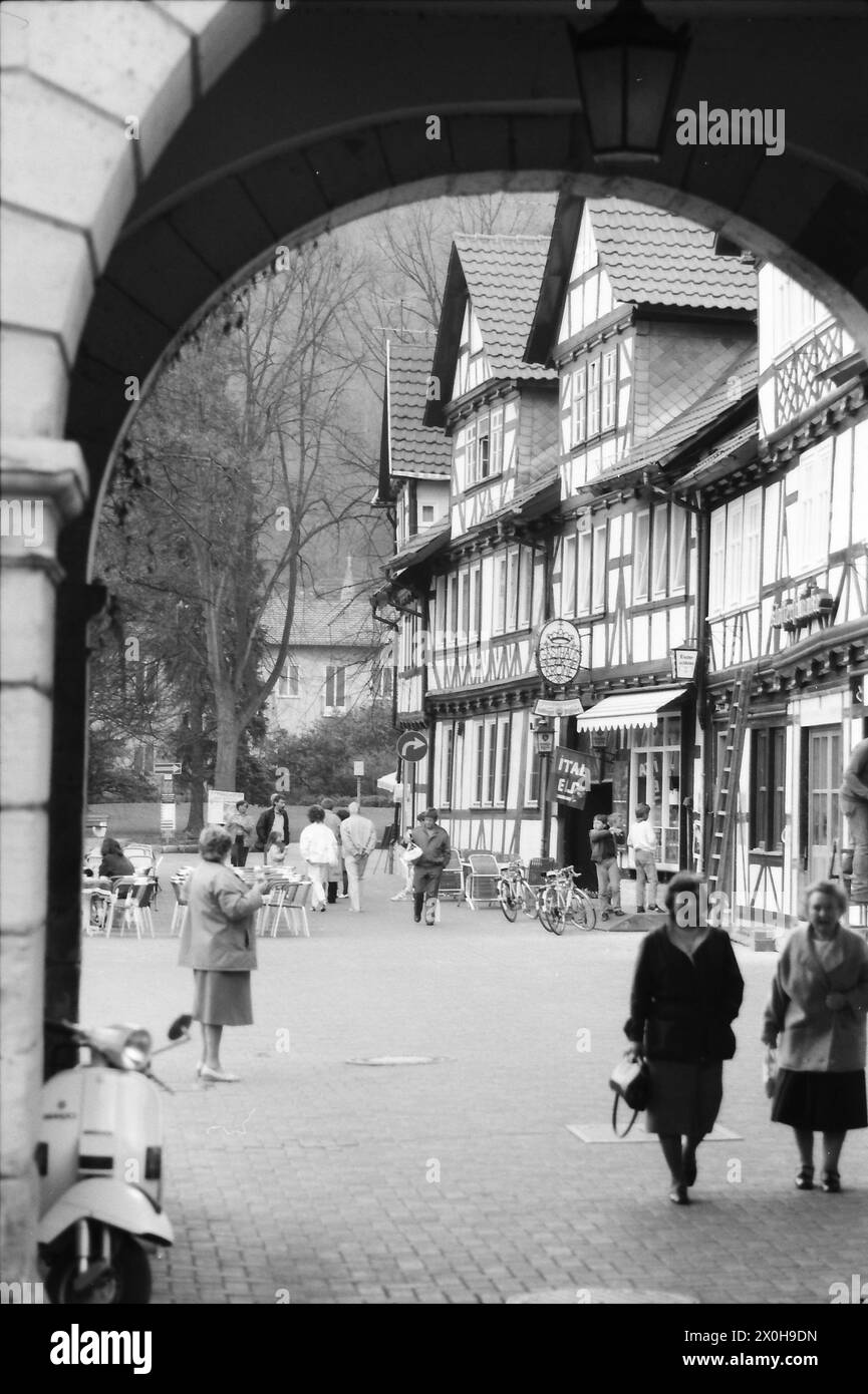 Blick durch eines der Stadttore [automatisierte Übersetzung] Stockfoto
