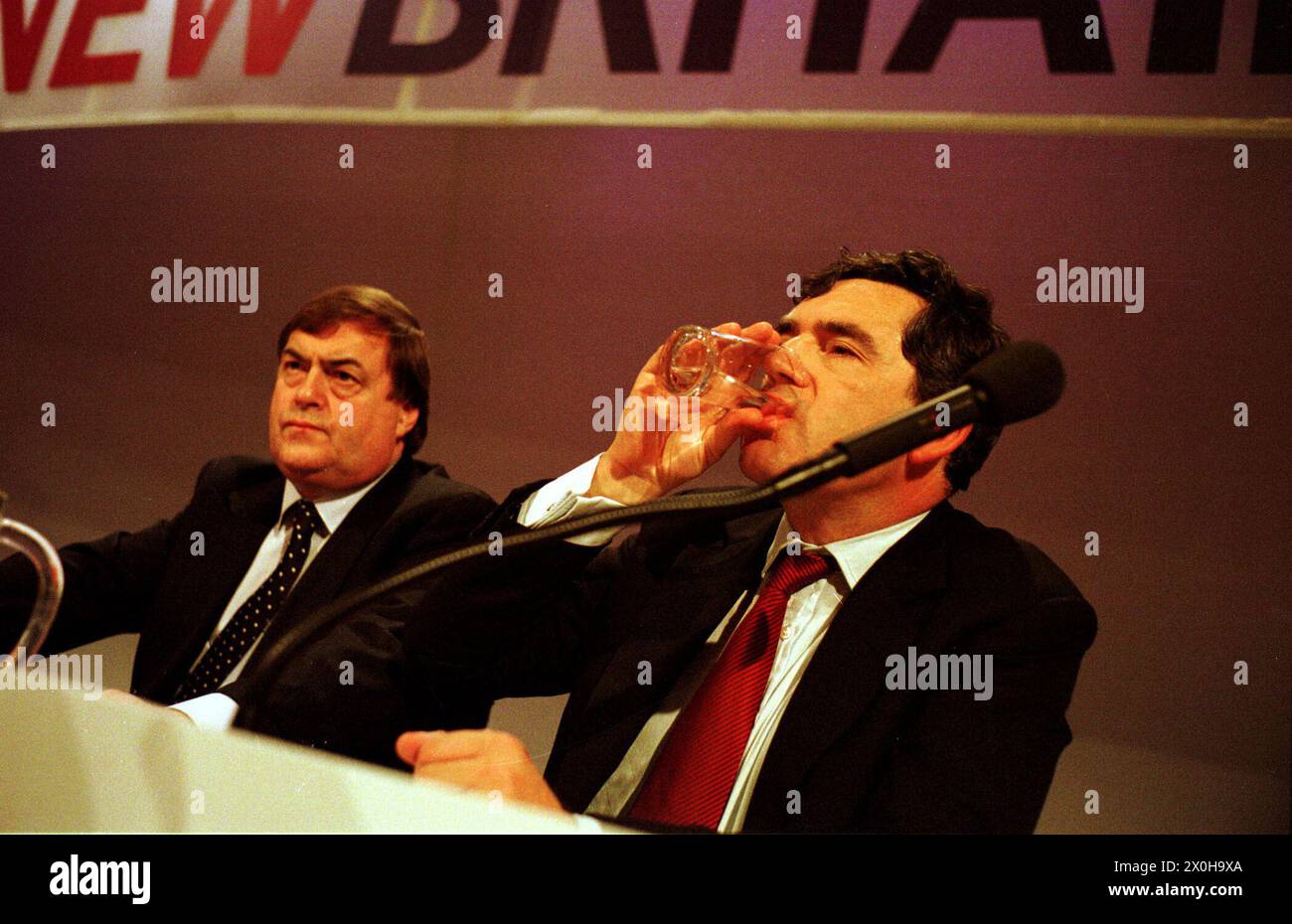 Gordon Brown bei der Labour Party Conference in Blackpool 1998 Stockfoto