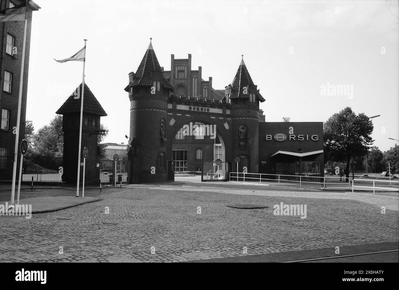 Das Bild zeigt das Werkstor der Borsig-Werke in Berlin [automatisierte Übersetzung] Stockfoto