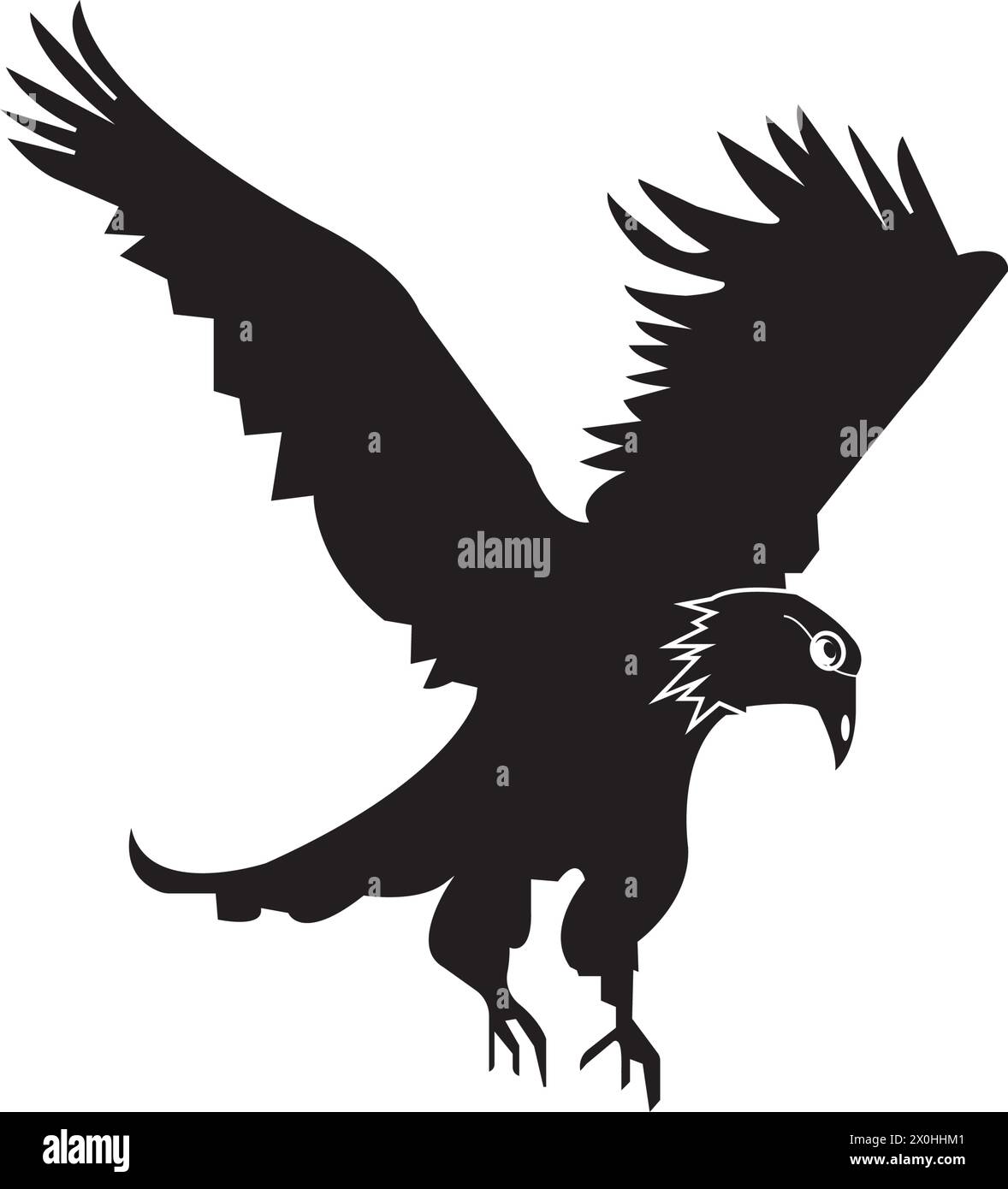 Fliegender Adler Icon Design Vektor Illustration Stock Vektor