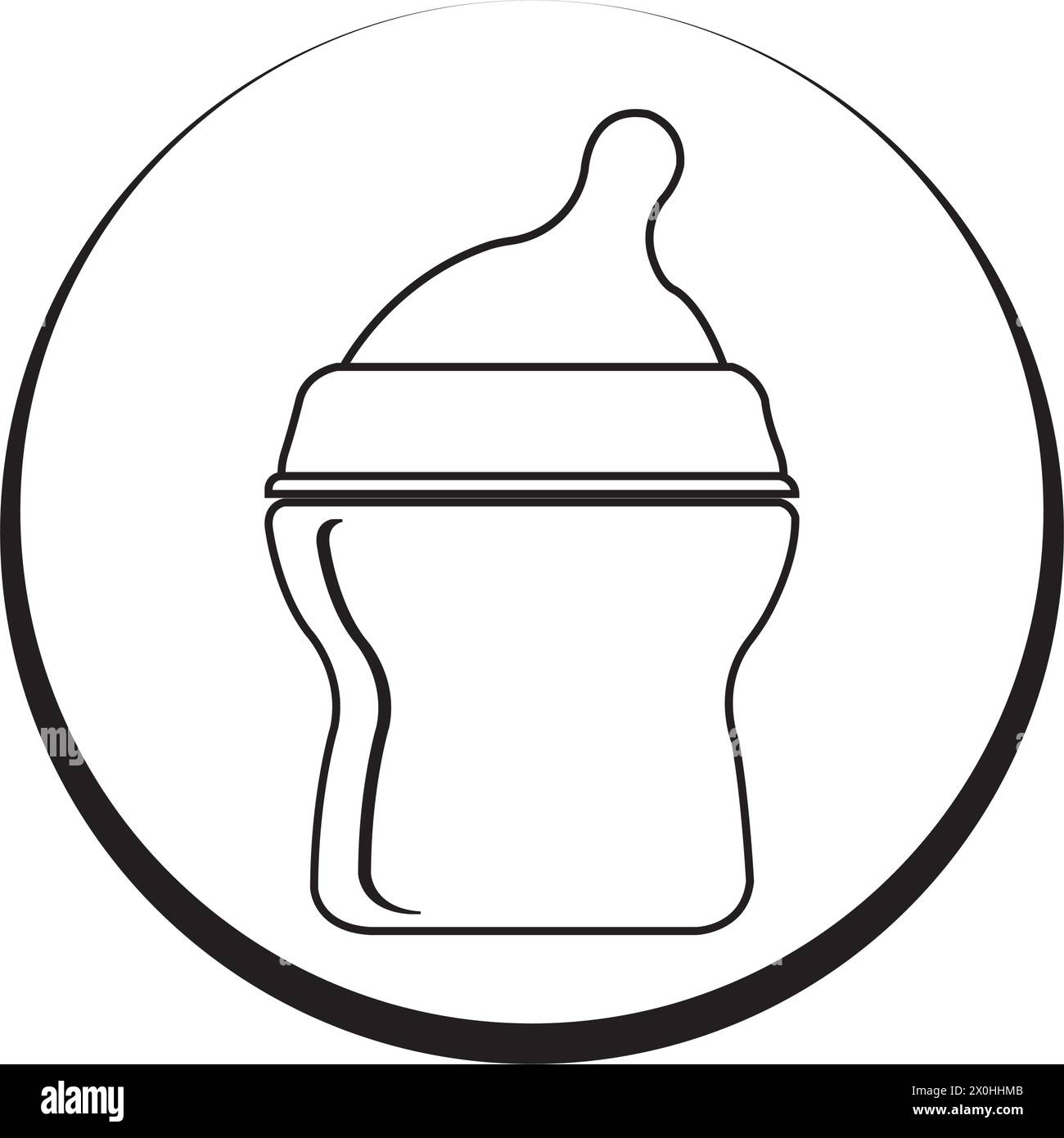 Flasche Milch Vektor Illustration Symbol Design Stock Vektor