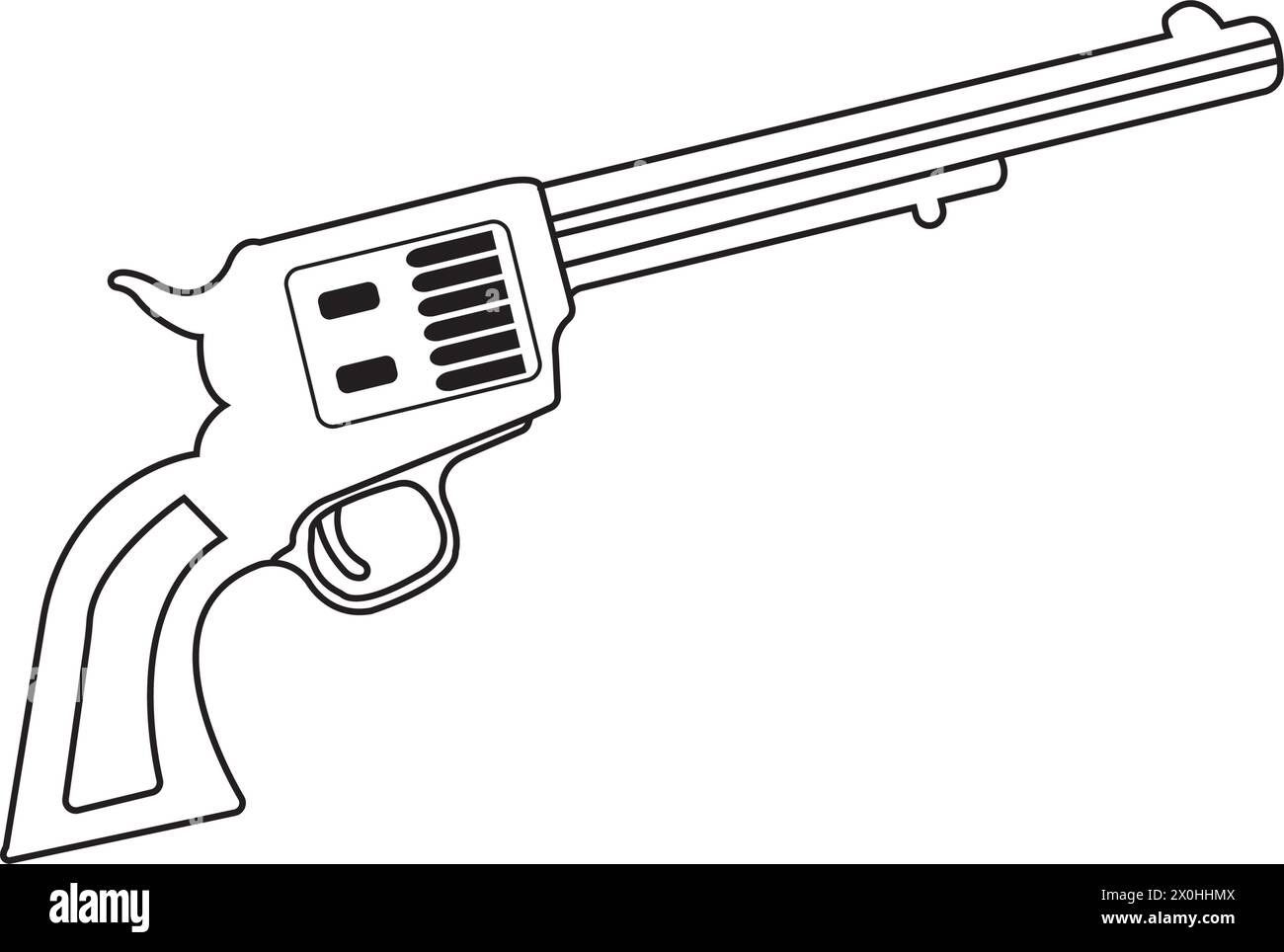 Logovorlage für die Illustration des Gun-Vektor-Symbols. Stock Vektor