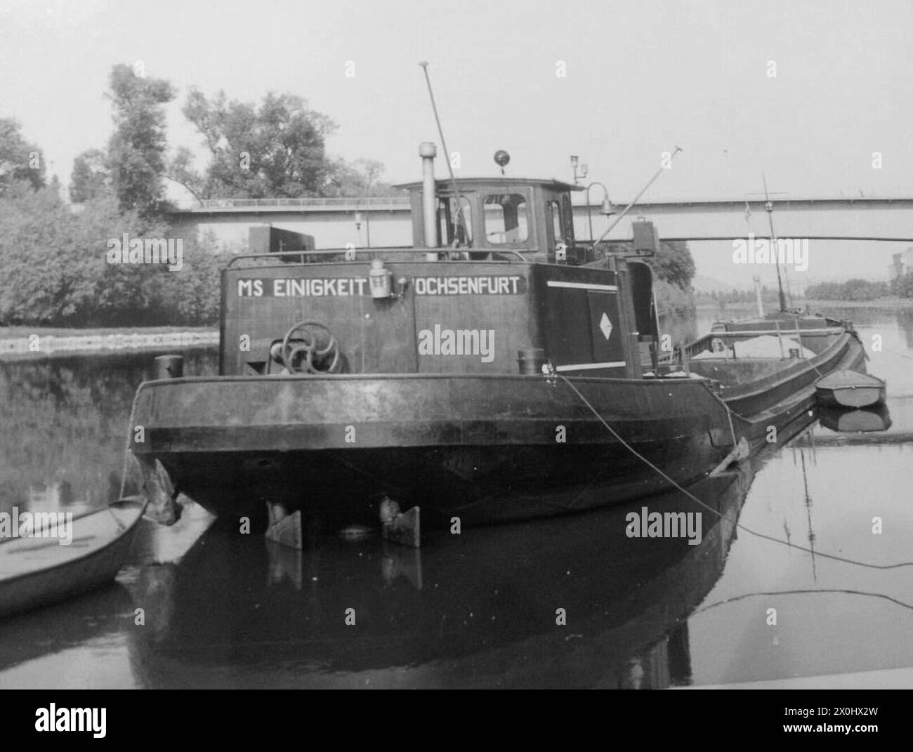 Ochsenfurt - Schiff auf dem Main [automatisierte Übersetzung] Stockfoto