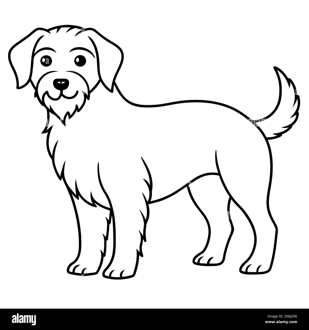 Verspielte Hundeillustrationen - perfekt für die Einrichtung mit Haustieren, Grußkarten und Kinderbekleidung Stock Vektor