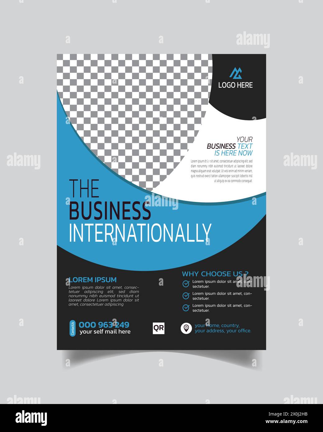 Business Flyer in modernem Design oder Tidy Business Faltblatt-Vorlage Stock Vektor