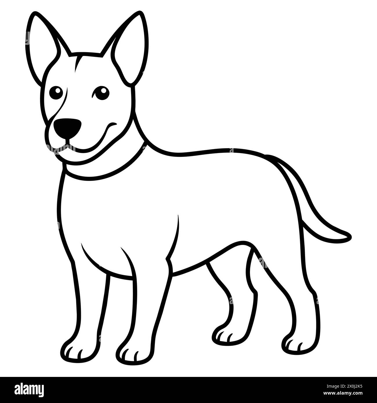 Verspielte Hundeillustrationen - perfekt für die Einrichtung mit Haustieren, Grußkarten und Kinderbekleidung Stock Vektor