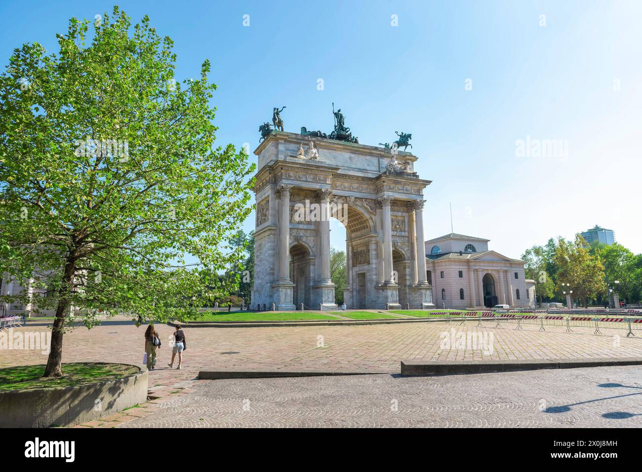 Friedensbogen im sempione Park, Mailand, lombardei, Italien Stockfoto