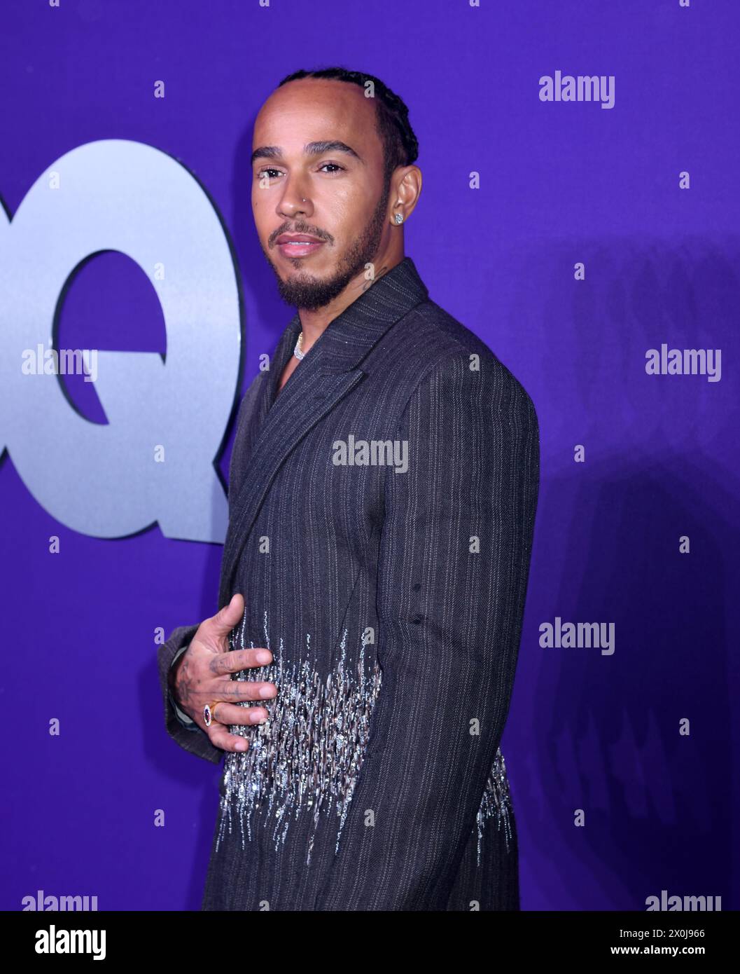 11. April 2024, New York, New York, USA: Lewis Hamilton nimmt an den 2. Jährlichen Global Creativity Awards der WSA in New York Teil. (Credit Image: © Photo Image Press via ZUMA Press Wire) NUR REDAKTIONELLE VERWENDUNG! Nicht für kommerzielle ZWECKE! Stockfoto