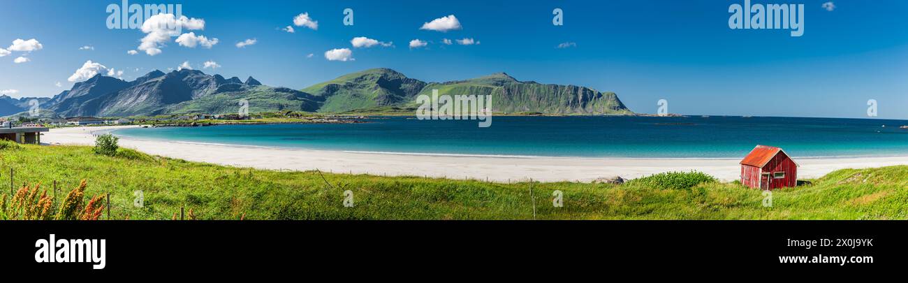 Rambergstranda auf den Lofoten in Norwegen Stockfoto