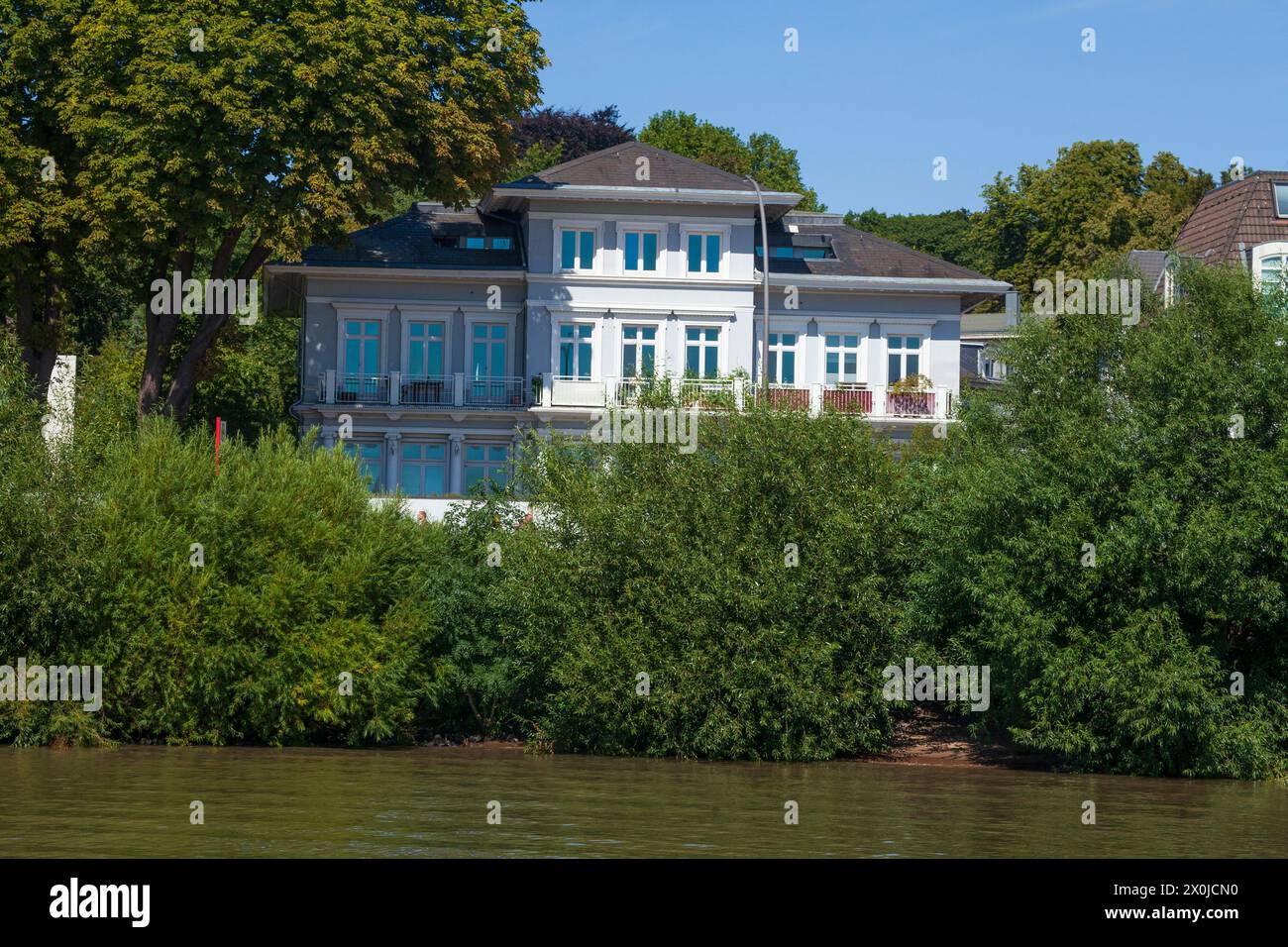 Elbufer, Teufelsbrück, Hamburg, Deutschland, Europa Stockfoto