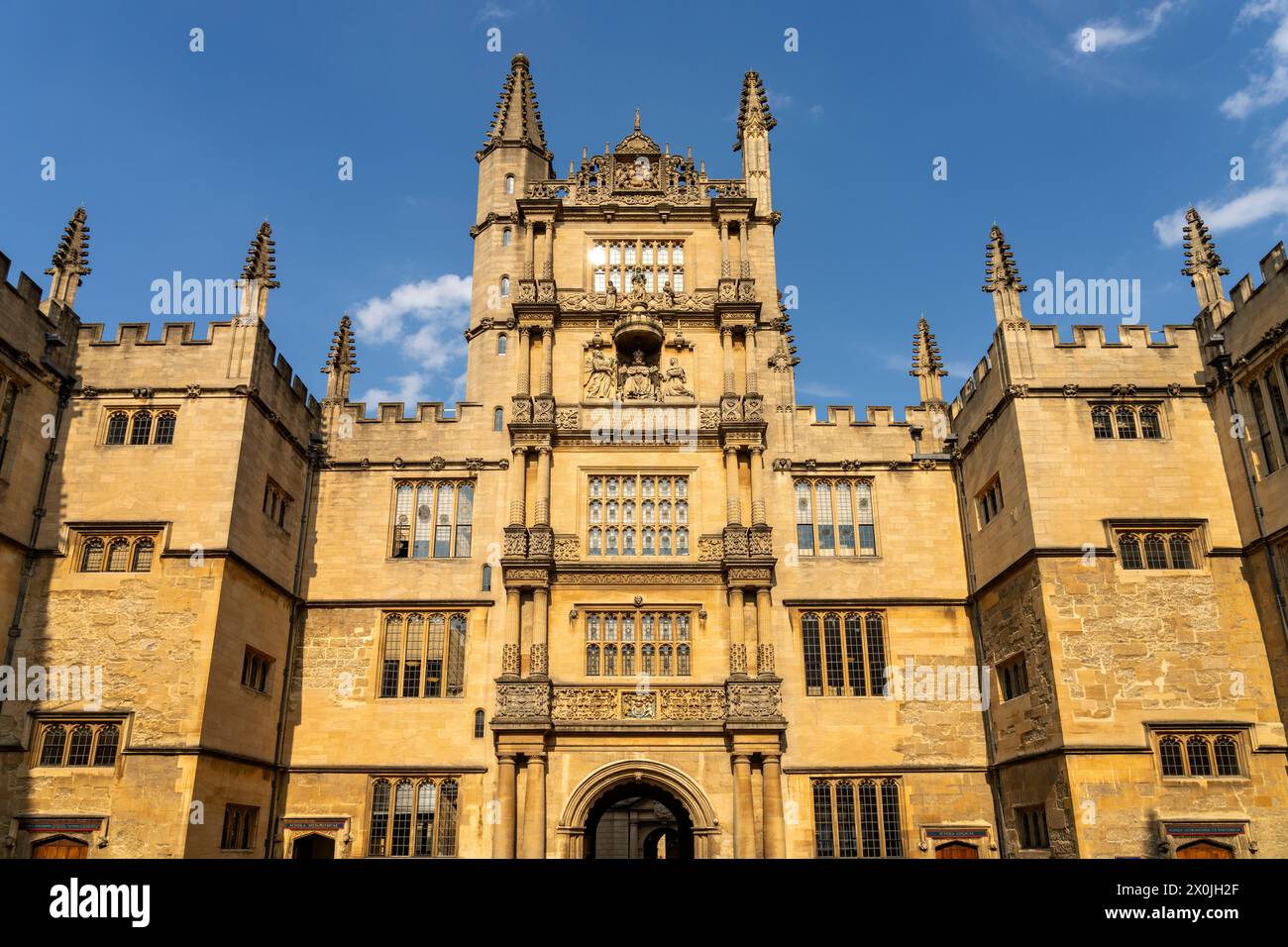 The Tower of the Five Orders, Bodleian Library Oxford, Oxfordshire, England, Großbritannien, Europa Stockfoto