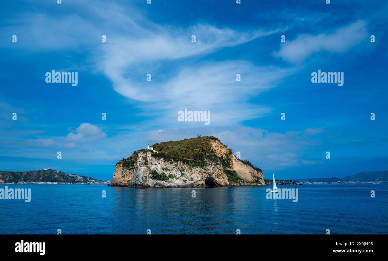 Kap Miseno in der Bucht von Neapel, Italien Stockfoto