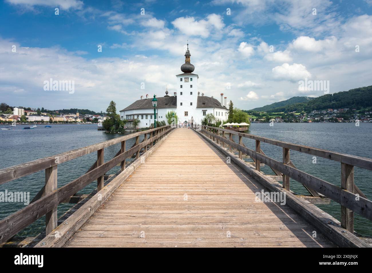 Das Schloss Ort in Gmunden - Traunsee, Österreich Stockfoto