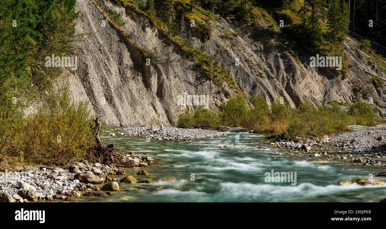 Rißbach bei Hinterriß Stockfoto