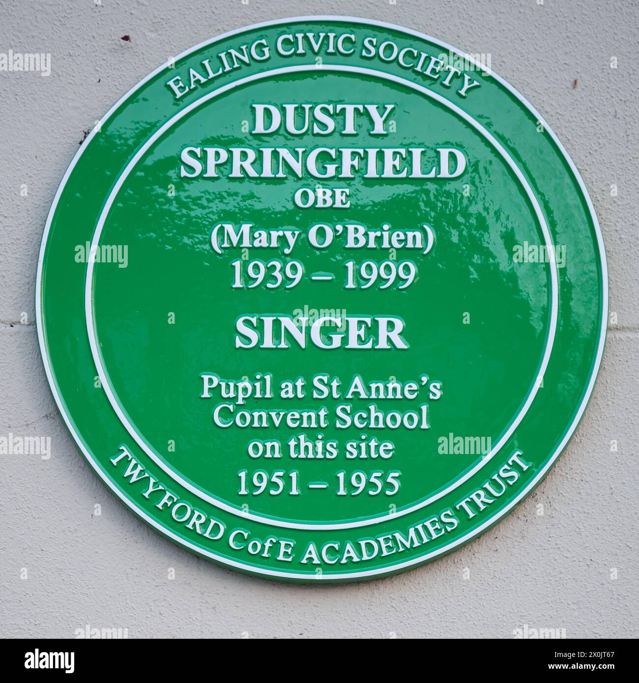 Dusty Springfield's School, Ealing Fields High School, Little Ealing Lane, London W5 4EJ, London Stockfoto
