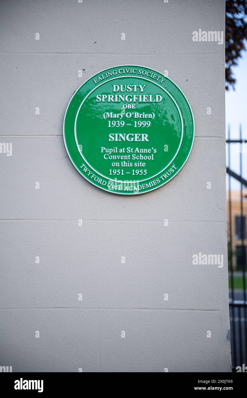 Dusty Springfield's School, Ealing Fields High School, Little Ealing Lane, London W5 4EJ, London Stockfoto