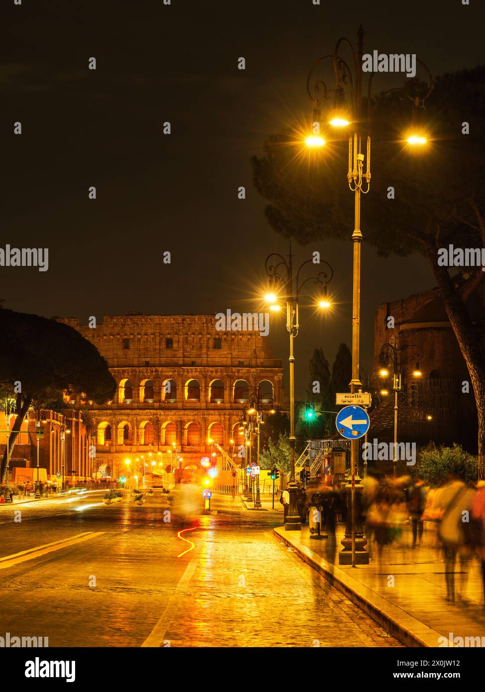 An der Via dei Fori Imperiali, Rom Stockfoto