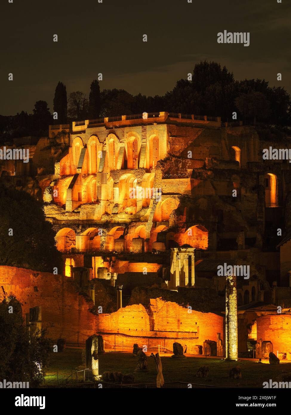 An der Via dei Fori Imperiali, Rom Stockfoto