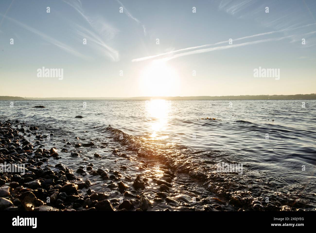 Glücksburg an der Ostsee, Quellental Strand und Wald Stockfoto