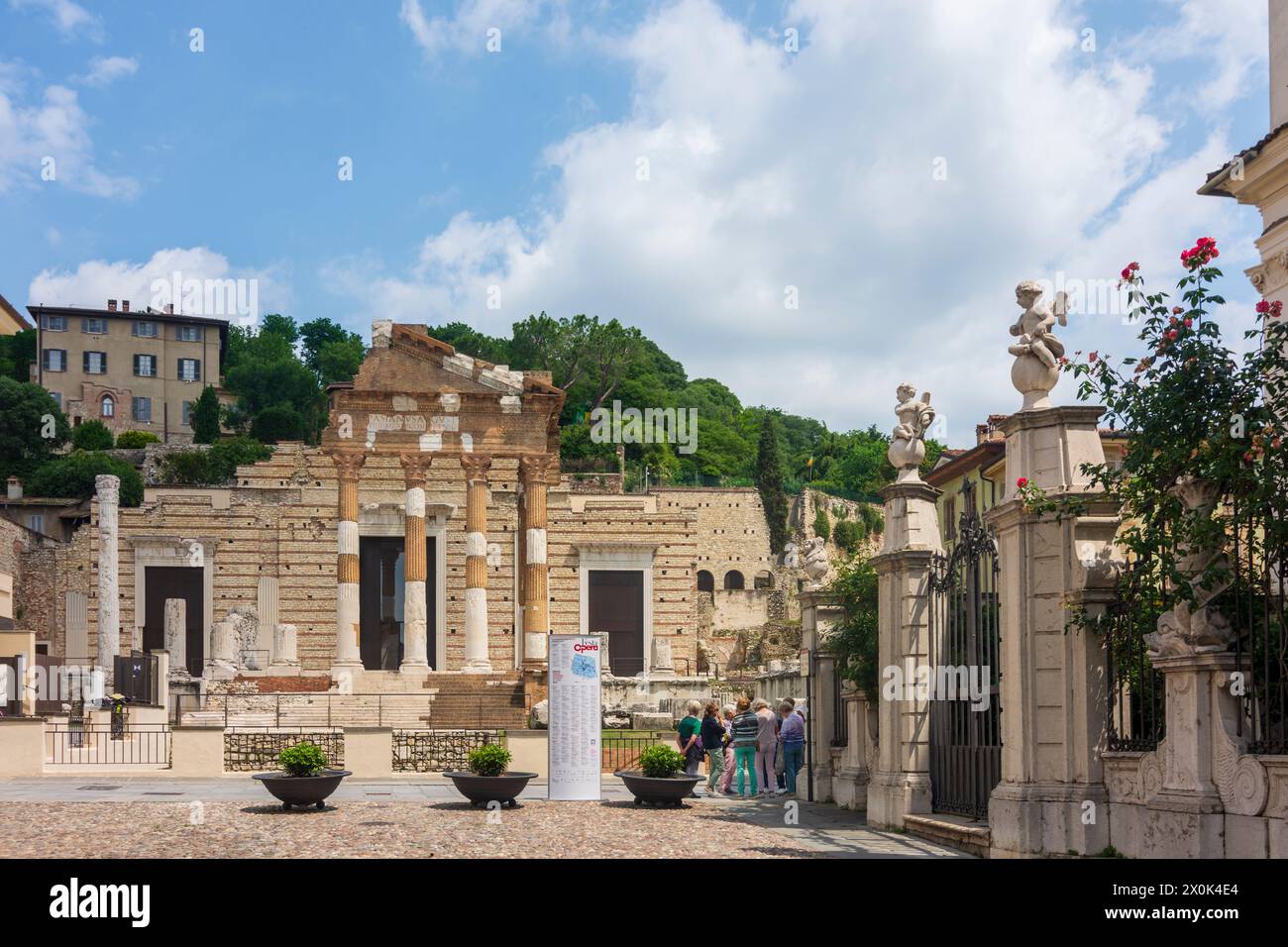 Brescia, das Kapitolium im Forum Romanum in Brescia, Lombardia/Lombardei, Italien Stockfoto