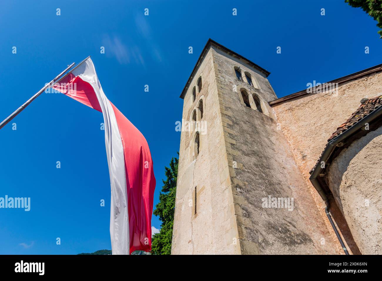 Tramin an der Weinstraße (Termeno sulla Strada del Vino), St. Jakobskirche in Kastelaz in Südtirol, Trentino-Südtirol, Italien Stockfoto