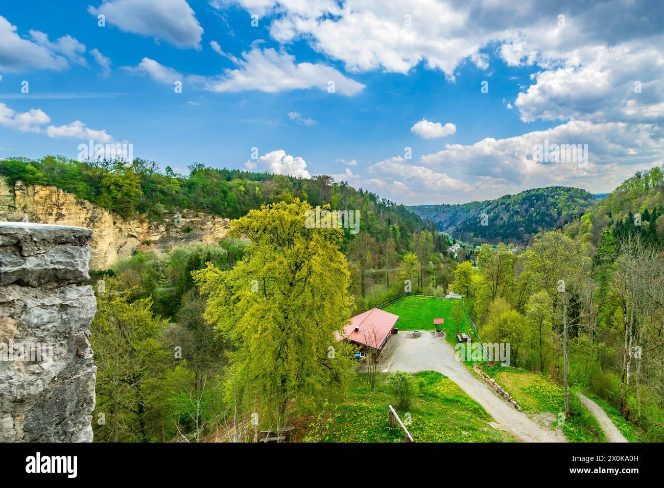 Bösingen - Herrenzimmern, Burgruine Herrenzimmern, eine Burg der Freiherren später Grafen von Zimmern. Stockfoto