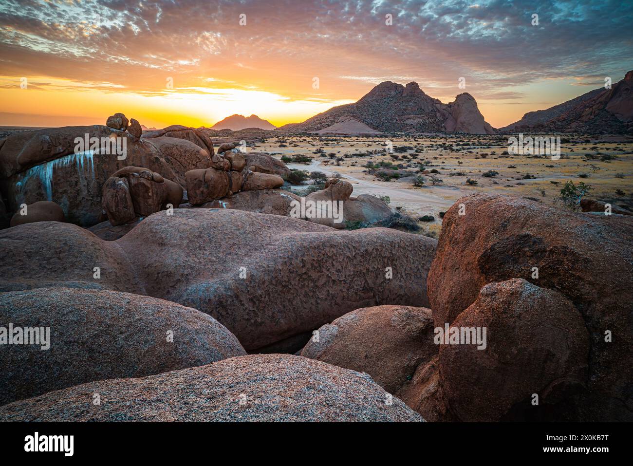 Die Spitzkoppe, ein 1728 m hoher Inselberg östlich von Swakopmund, Namibia Stockfoto