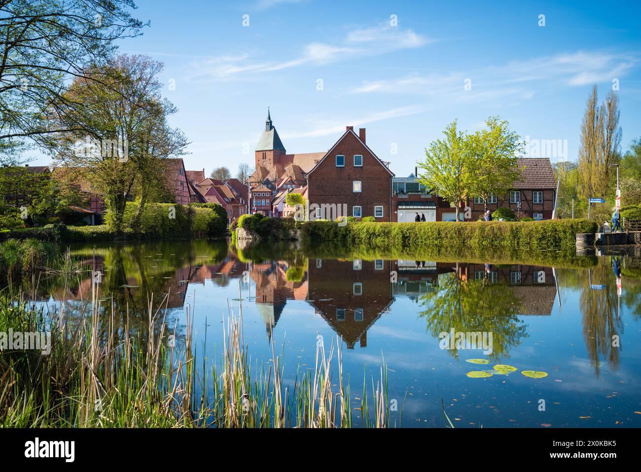 30.04.2023 kleine Stadt Mölln in Norddeutschland. Stockfoto