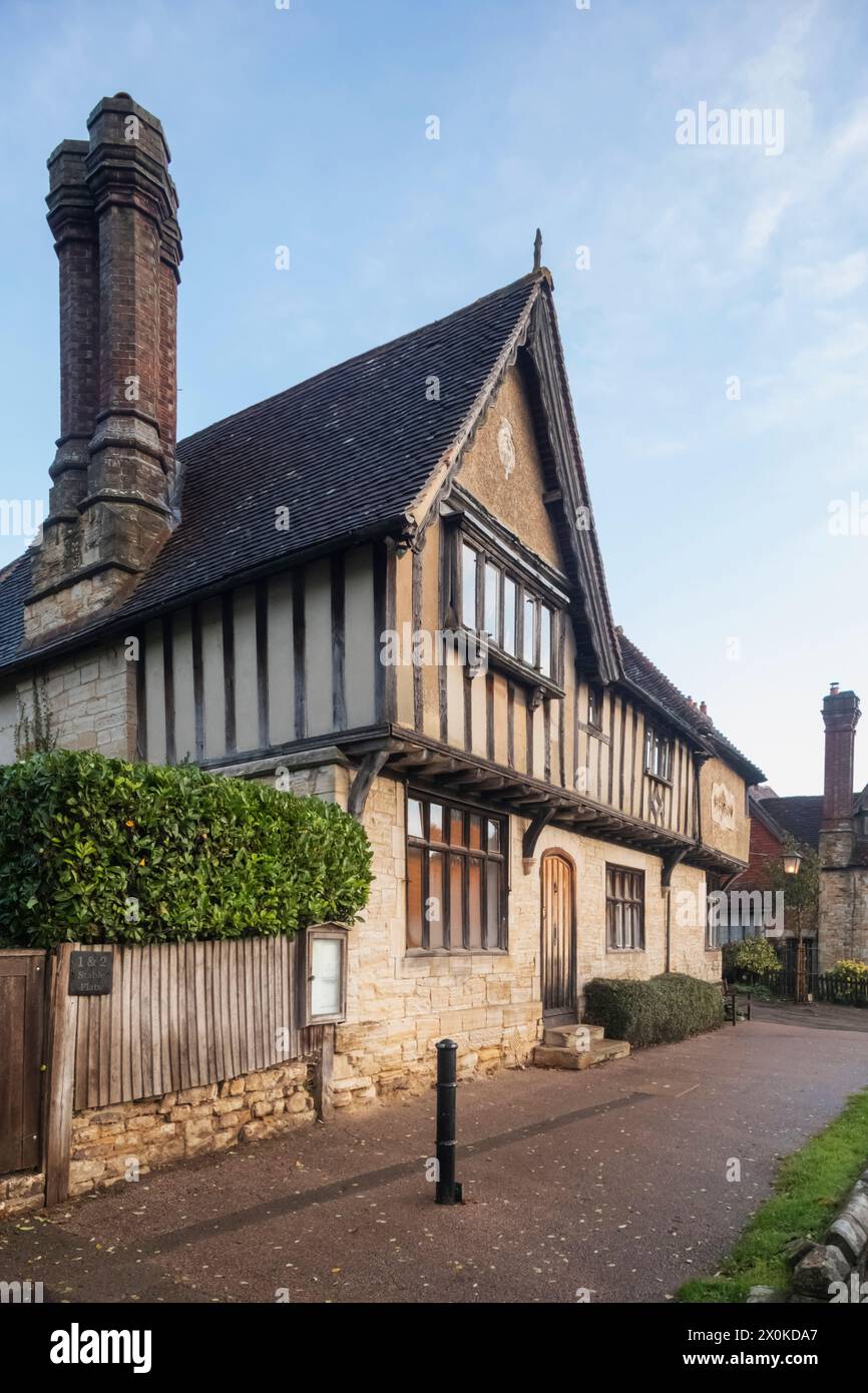 England, Kent, Penshurst Place, Fachwerkhäuser Aus Der Tudor-Ära Stockfoto