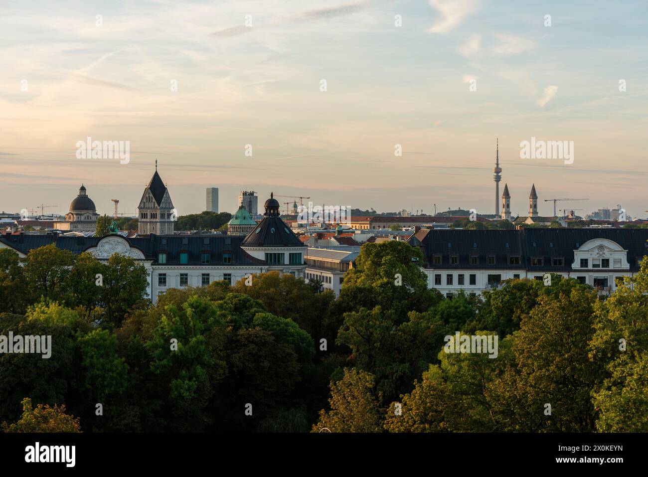 Blick auf München, Bayern, Stadtblick Stockfoto