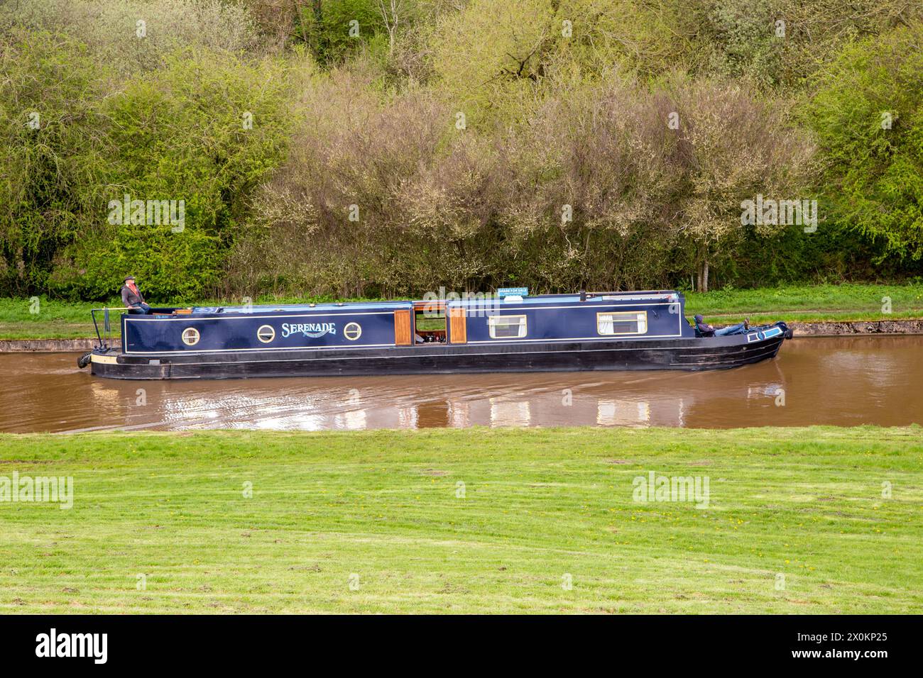 Canal Narrowboats bei Hurleston Cheshire am Shropshire union Kanal nahe der Kreuzung mit dem Llangollen Kanal Stockfoto