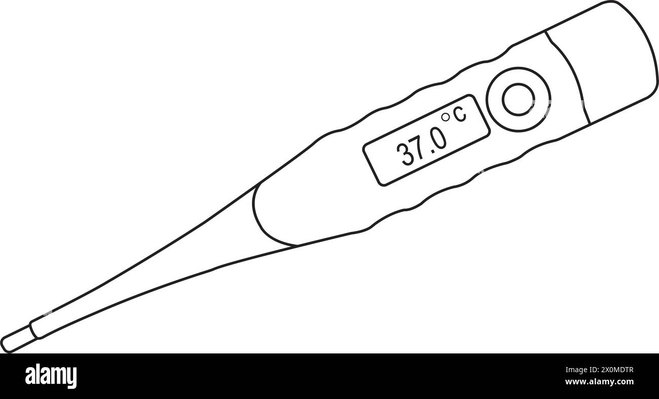 Digitales Thermometer Symbol Vektor einfaches Design Stock Vektor