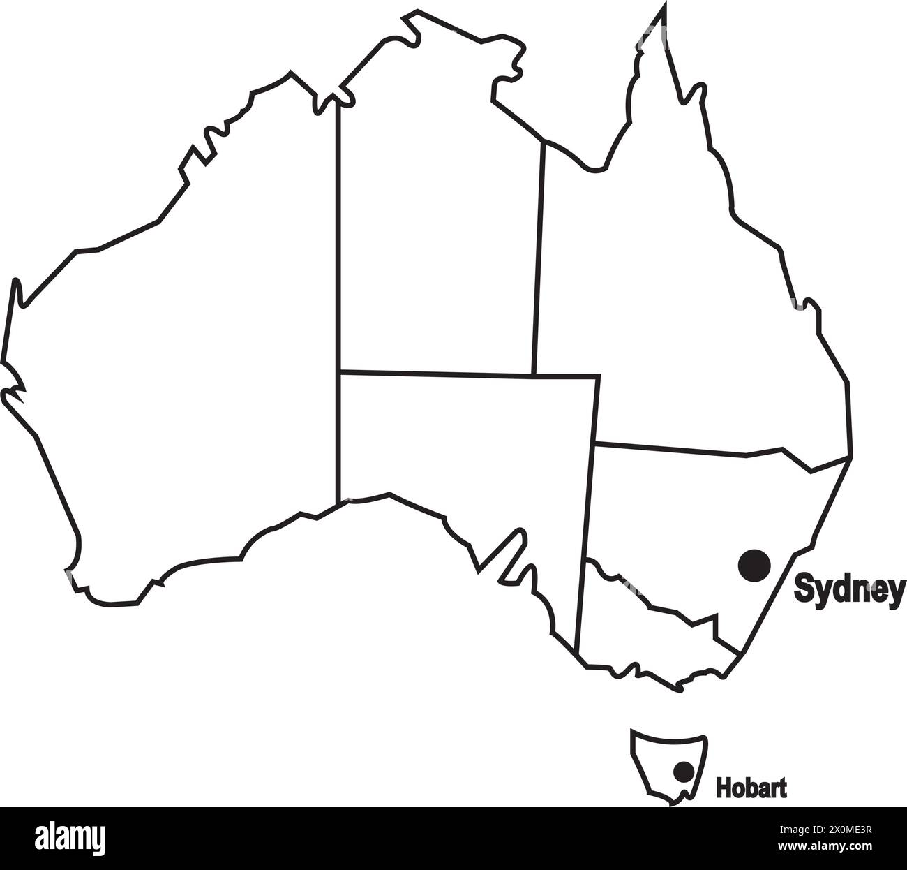 australien Karte Symbol Vektor Illustration Symbol Design Stock Vektor