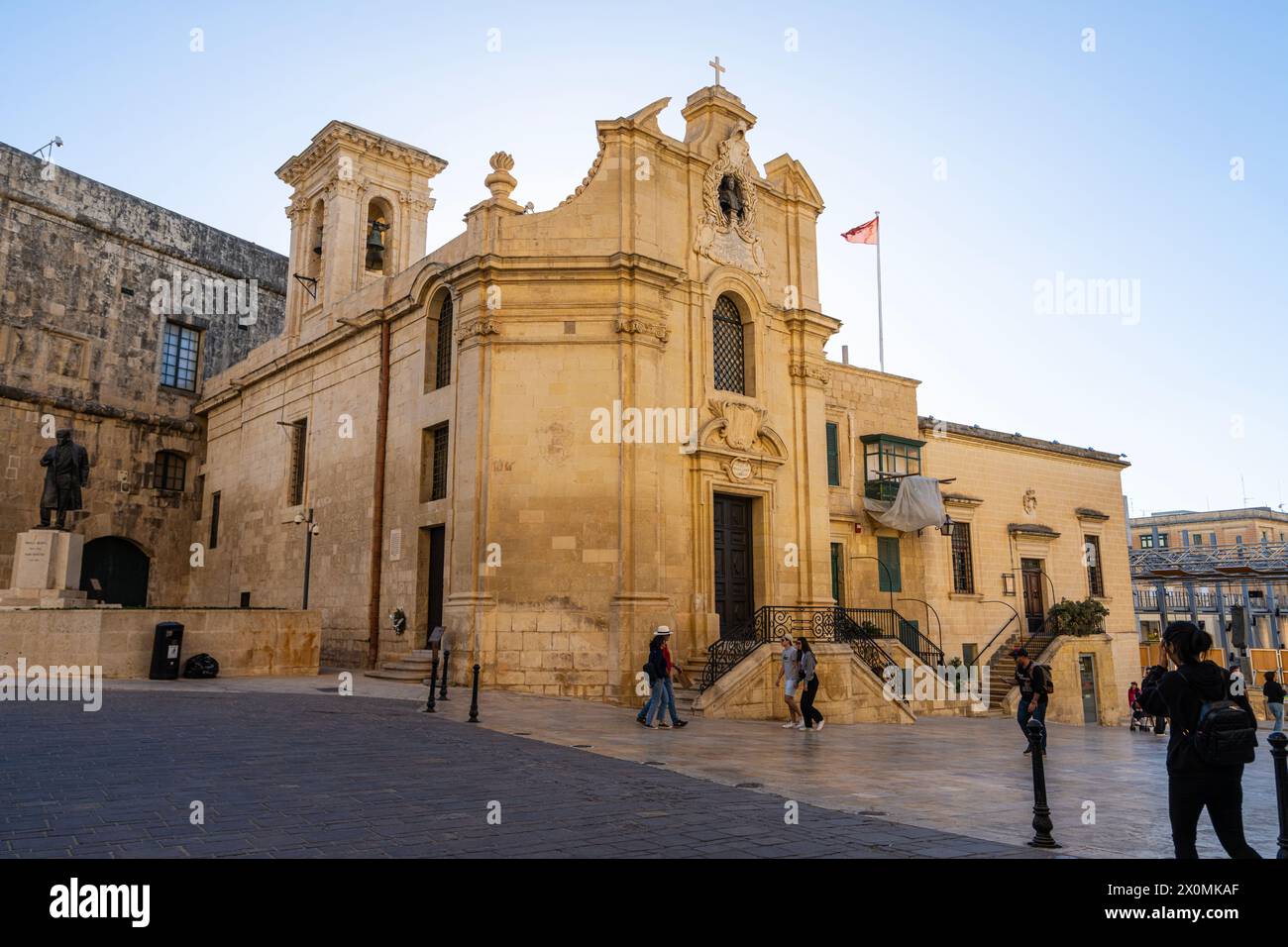 Valletta, Malta, 03. April 2024. Außenansicht der Kirche unserer Lieben Frau der Siege im Stadtzentrum Stockfoto