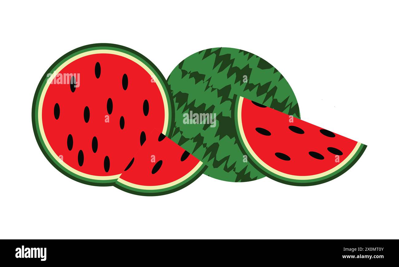 Wassermelonen Vektor Design Und Illustration. Stock Vektor