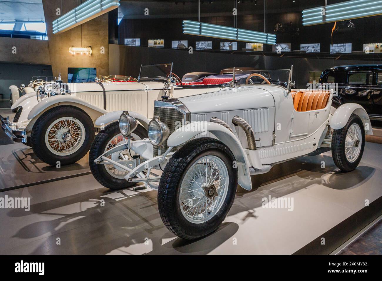 1923 Mercedes 10 im Mercedez Benz Museum in Stuttgart. Stockfoto
