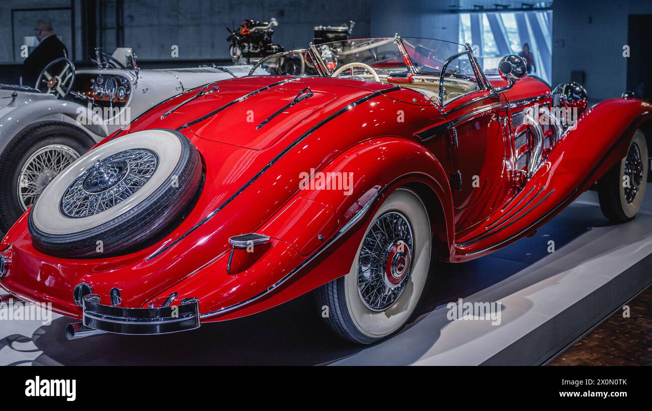 Die Rückansicht des legendären Mercedes-Benz 500k Special Roadsters Stockfoto