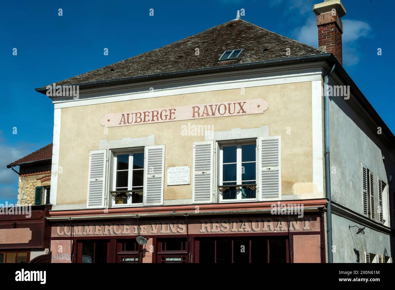 Auvers-sur-Oise. Auberge Ravoux lebte und starb 1890 Vincent Van Gogh. Departement Val-d'Oise. Ile-de-France. Frankreich. Europa Stockfoto